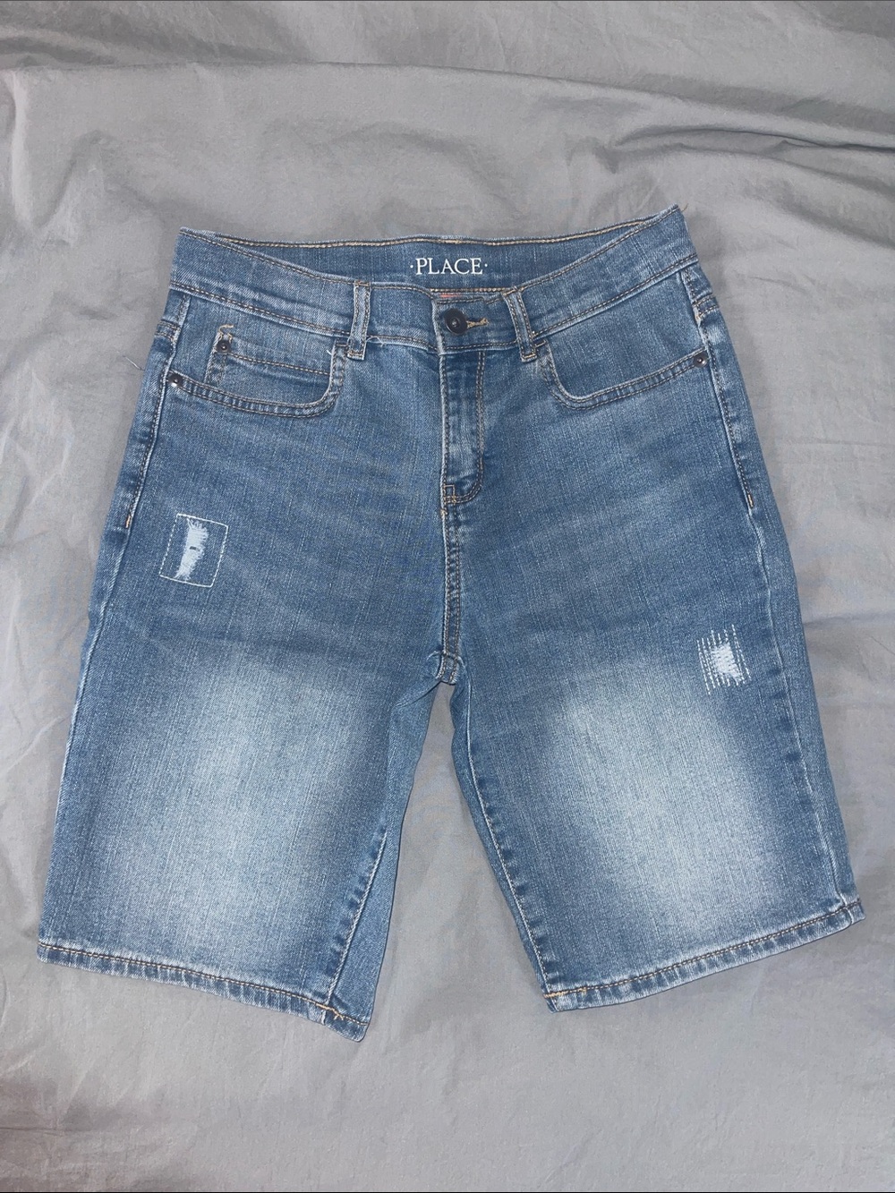The Children's Place Blue Distressed Denim Shorts